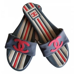 Authentic vintage CHANEL CC mules
